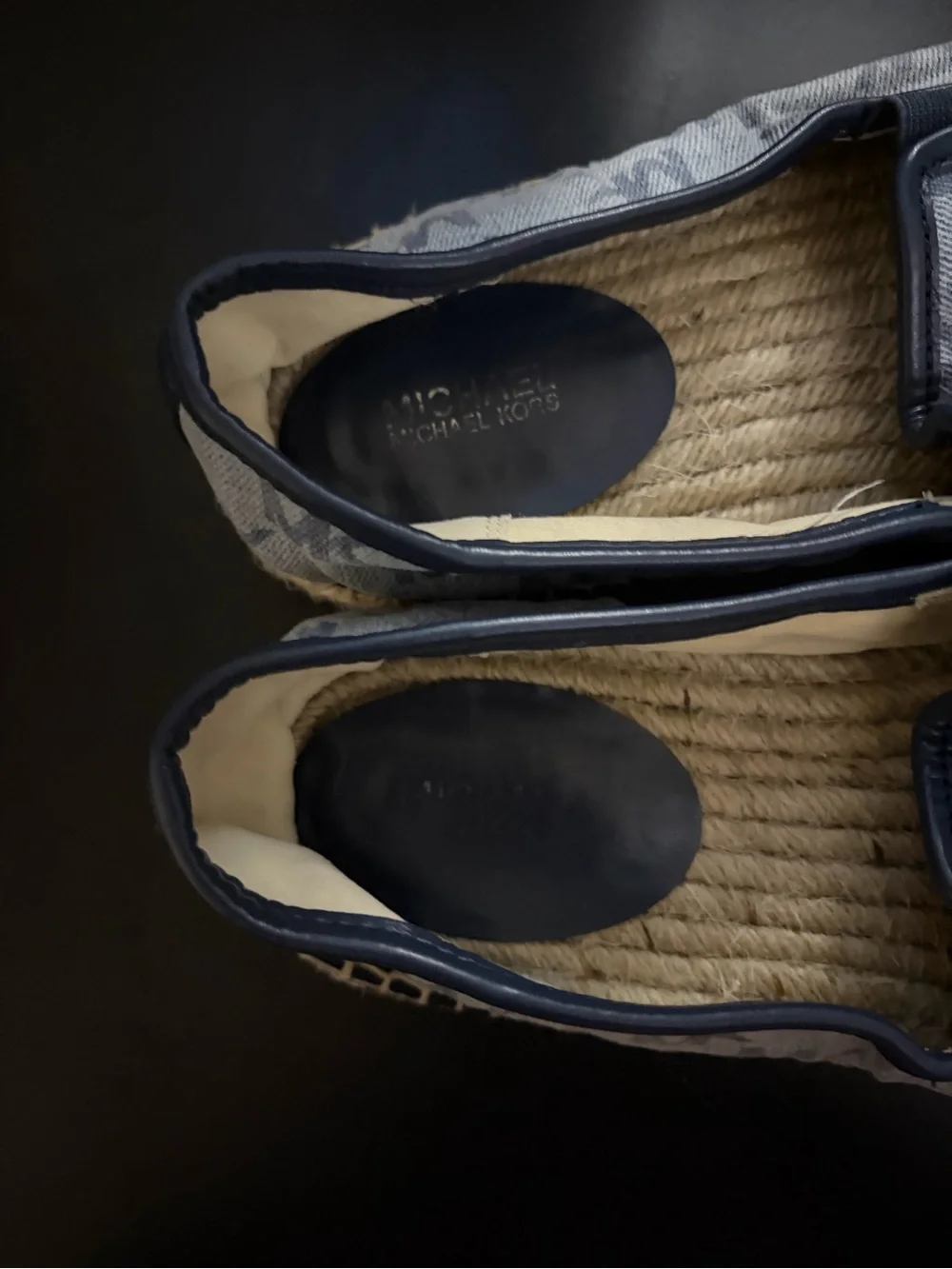 Michael Kors Denim Hastings Logo Jacquard Espadrille